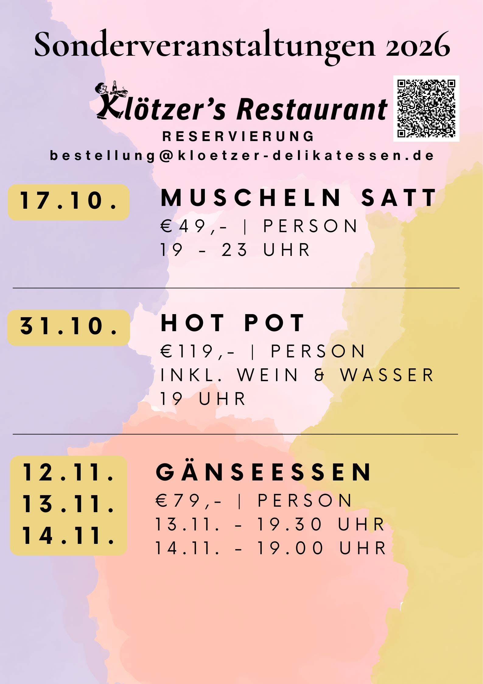Sonderveranstaltungen 2026 (Poster)