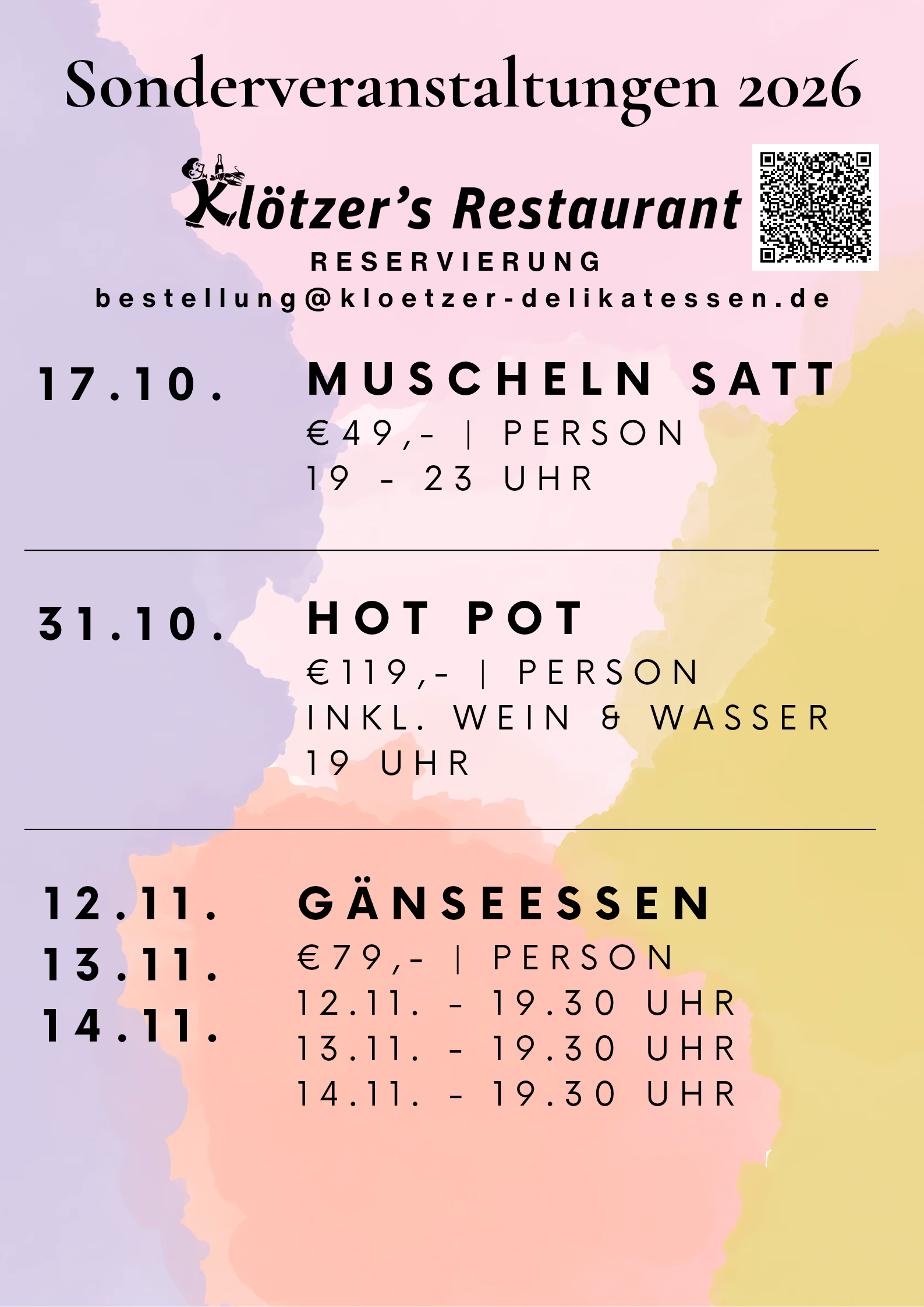 Sonderveranstaltungen 2026 (Poster)